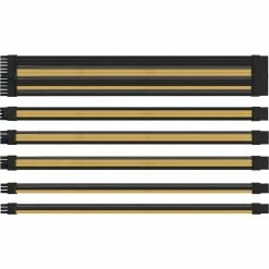 Gesleevte Kabelsets AZZA Sleeved Cable Extensions, Kabelmanagement (schwarz/gold)