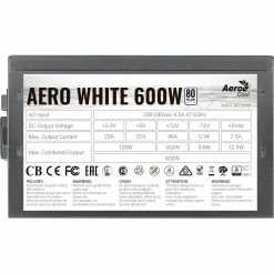 Ab 500 Watt Aerocool AERO 80+ White 600W, PC-Netzteil (schwarz, 2x PCIe, 600 Watt) -Angebote Netzteile Store Aerocool AERO 80 White 600W PC Netzteil@@tn6r00 5
