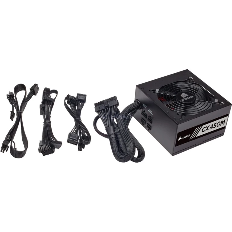 Unter 500 Watt Corsair CX450M 450W, PC-Netzteil (schwarz, 2x PCIe, Kabel-Management, 450 Watt) 7 Unter 500 Watt Corsair CX450M 450W, PC-Netzteil (schwarz, 2x PCIe, Kabel-Management, 450 Watt) – Bild 5