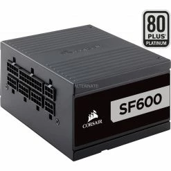 Ab 500 Watt Corsair SF600 Platinum 600W SFX, PC-Netzteil (schwarz, 2x PCIe, Kabel-Management, 600 Watt)
