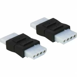 Netzteilkabel DeLOCK Adapter 4Pin 5,25" Buchse > Buchse (schwarz)