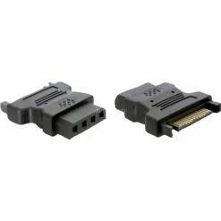 Netzteilkabel DeLOCK Adapter Power SATA > 5,25" 4Pin (schwarz)