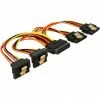 Netzteilkabel DeLOCK SATA 15Pin > 2x Gewinkelt (unten) + 2x Gerade, Kabel (15cm)