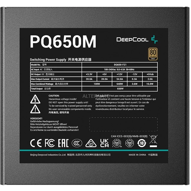 Ab 500 Watt DeepCool PQ650M 650W, PC-Netzteil (schwarz, 3x PCIe, Kabel-Management, 650 Watt) 6 Ab 500 Watt DeepCool PQ650M 650W, PC-Netzteil (schwarz, 3x PCIe, Kabel-Management, 650 Watt) – Bild 4