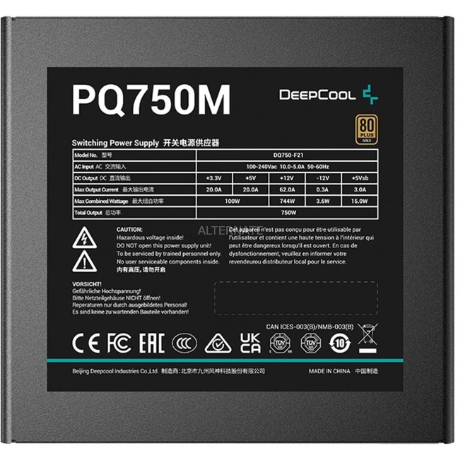 Ab 750 Watt DeepCool PQ750M 750W, PC-Netzteil (schwarz, 3x PCIe, Kabel-Management, 750 Watt) 6 Ab 750 Watt DeepCool PQ750M 750W, PC-Netzteil (schwarz, 3x PCIe, Kabel-Management, 750 Watt) – Bild 4