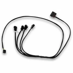 Netzteilkabel EKWB EK-Cable Splitter 4-Fan PWM Extended, Y-Kabel (schwarz, 80 Cm)