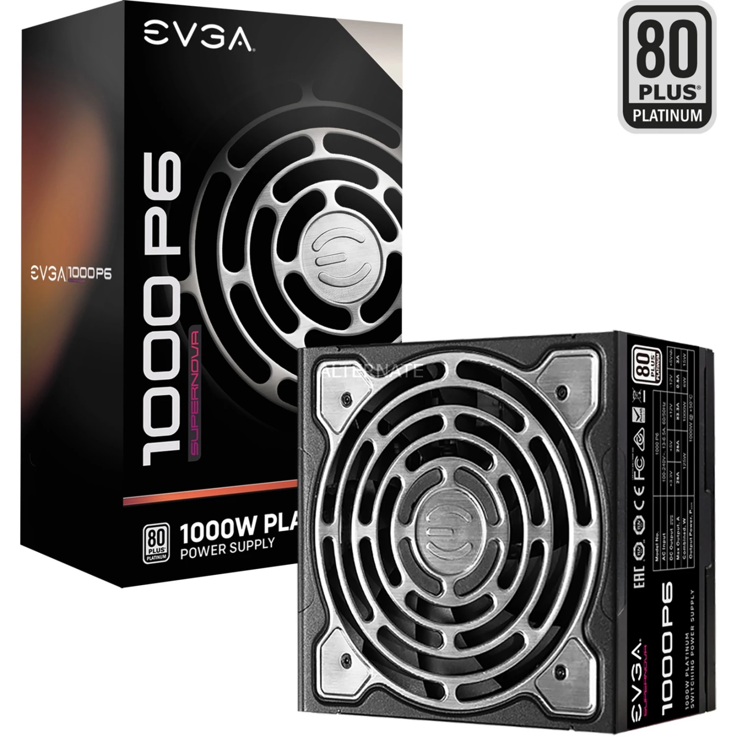 Ab 750 Watt EVGA SuperNOVA 1000 P6 1000W, PC-Netzteil (schwarz, Kabel-Management, 1000 Watt) 3 Ab 750 Watt EVGA SuperNOVA 1000 P6 1000W, PC-Netzteil (schwarz, Kabel-Management, 1000 Watt)