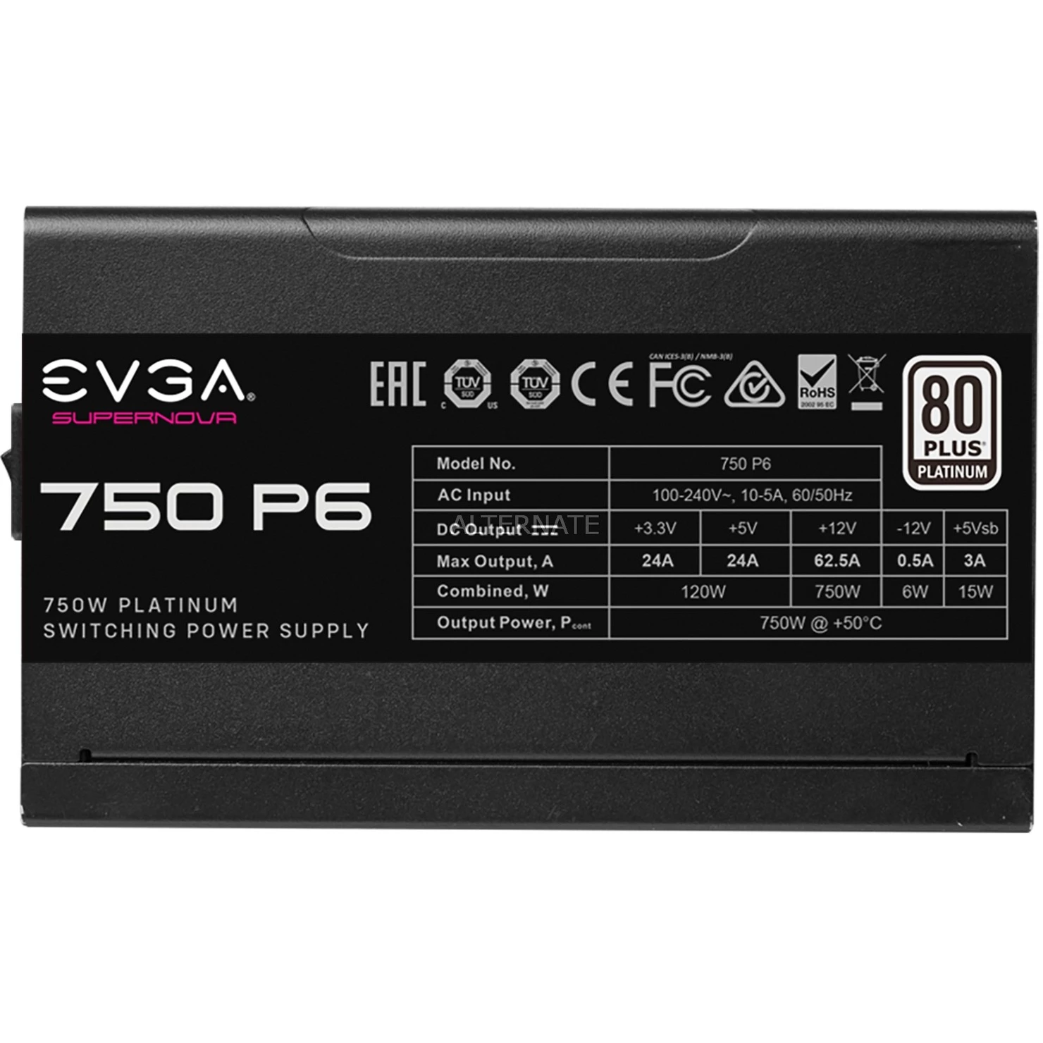 Ab 750 Watt EVGA SuperNOVA 750 P6 750W, PC-Netzteil (schwarz, Kabel-Management, 750 Watt) 6 Ab 750 Watt EVGA SuperNOVA 750 P6 750W, PC-Netzteil (schwarz, Kabel-Management, 750 Watt) – Bild 4