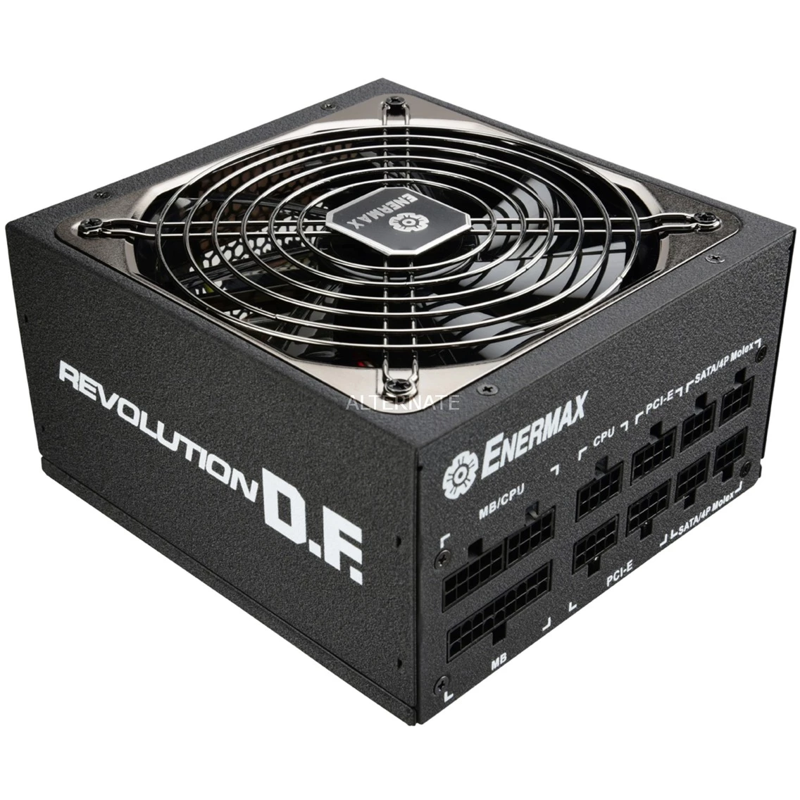 Ab 750 Watt Enermax Revolution DF 850W, PC-Netzteil (schwarz, 6x PCIe, Kabel-Management, 850 Watt) 4 Ab 750 Watt Enermax Revolution DF 850W, PC-Netzteil (schwarz, 6x PCIe, Kabel-Management, 850 Watt) – Bild 2