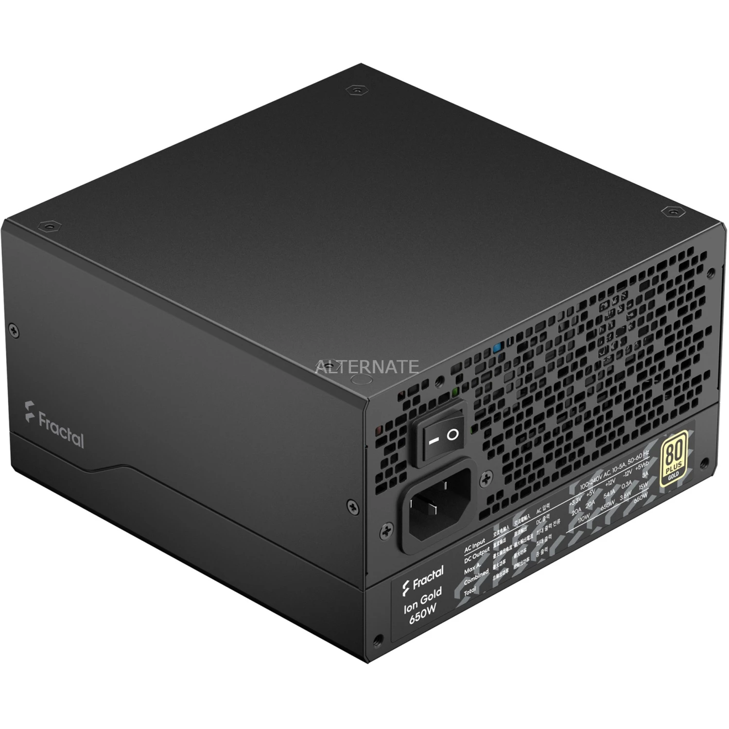 Ab 500 Watt Fractal Design ION Gold 650W, PC-Netzteil (schwarz, 4x PCIe, Kabel-Management, 650 Watt) 7 Ab 500 Watt Fractal Design ION Gold 650W, PC-Netzteil (schwarz, 4x PCIe, Kabel-Management, 650 Watt) – Bild 5