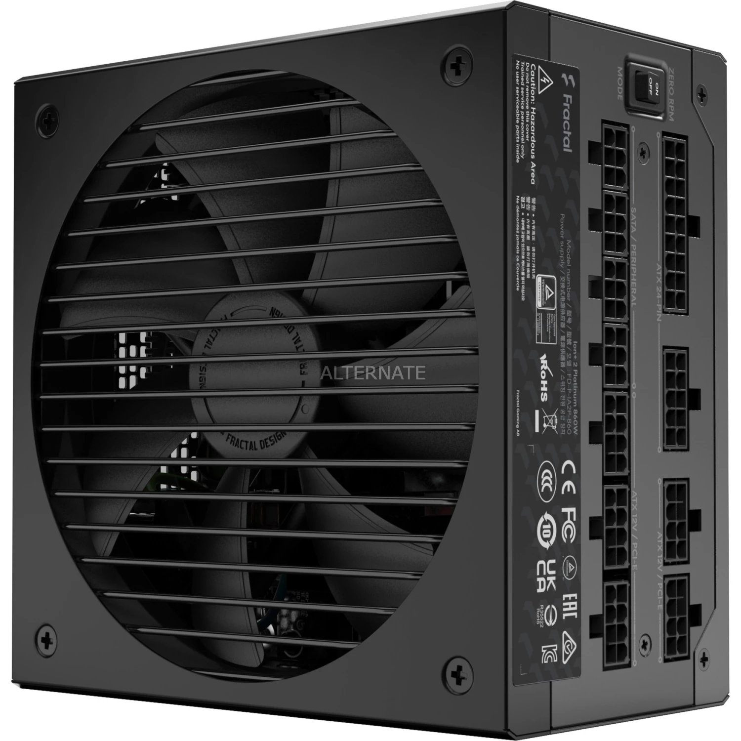 Ab 750 Watt Fractal Design ION+ 2 Platinum 860W, PC-Netzteil (schwarz, 6x PCIe, Kabel-Management, 860 Watt) 4 Ab 750 Watt Fractal Design ION+ 2 Platinum 860W, PC-Netzteil (schwarz, 6x PCIe, Kabel-Management, 860 Watt) – Bild 2