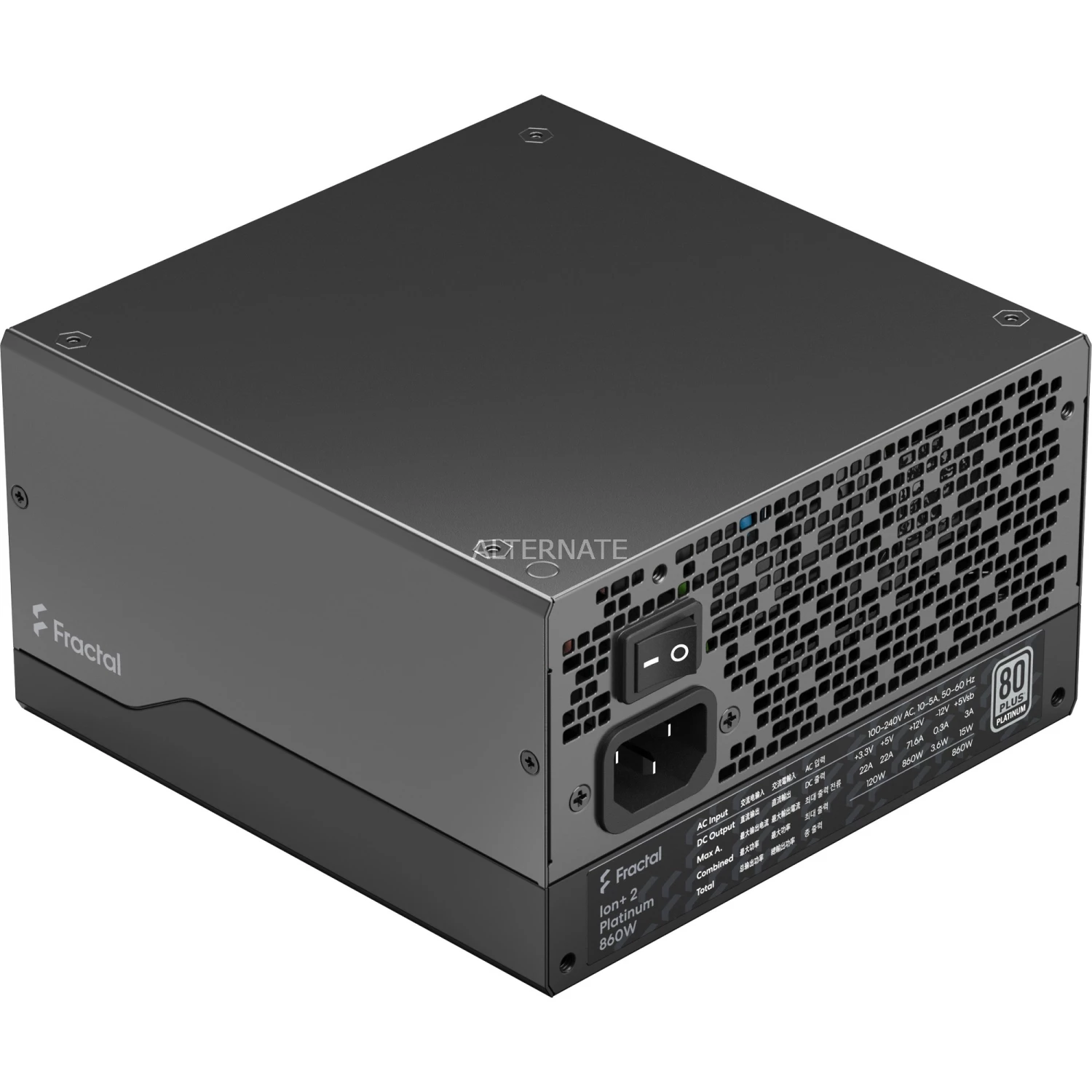 Ab 750 Watt Fractal Design ION+ 2 Platinum 860W, PC-Netzteil (schwarz, 6x PCIe, Kabel-Management, 860 Watt) 6 Ab 750 Watt Fractal Design ION+ 2 Platinum 860W, PC-Netzteil (schwarz, 6x PCIe, Kabel-Management, 860 Watt) – Bild 4