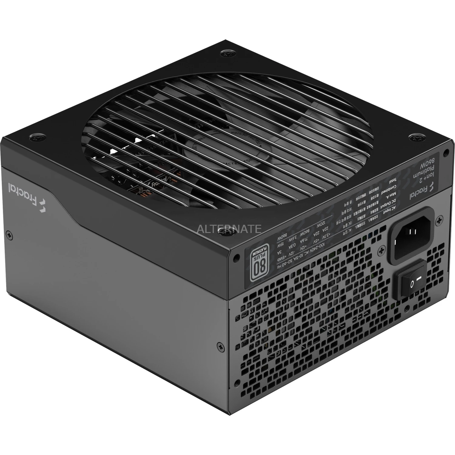 Ab 750 Watt Fractal Design ION+ 2 Platinum 860W, PC-Netzteil (schwarz, 6x PCIe, Kabel-Management, 860 Watt) 7 Ab 750 Watt Fractal Design ION+ 2 Platinum 860W, PC-Netzteil (schwarz, 6x PCIe, Kabel-Management, 860 Watt) – Bild 5