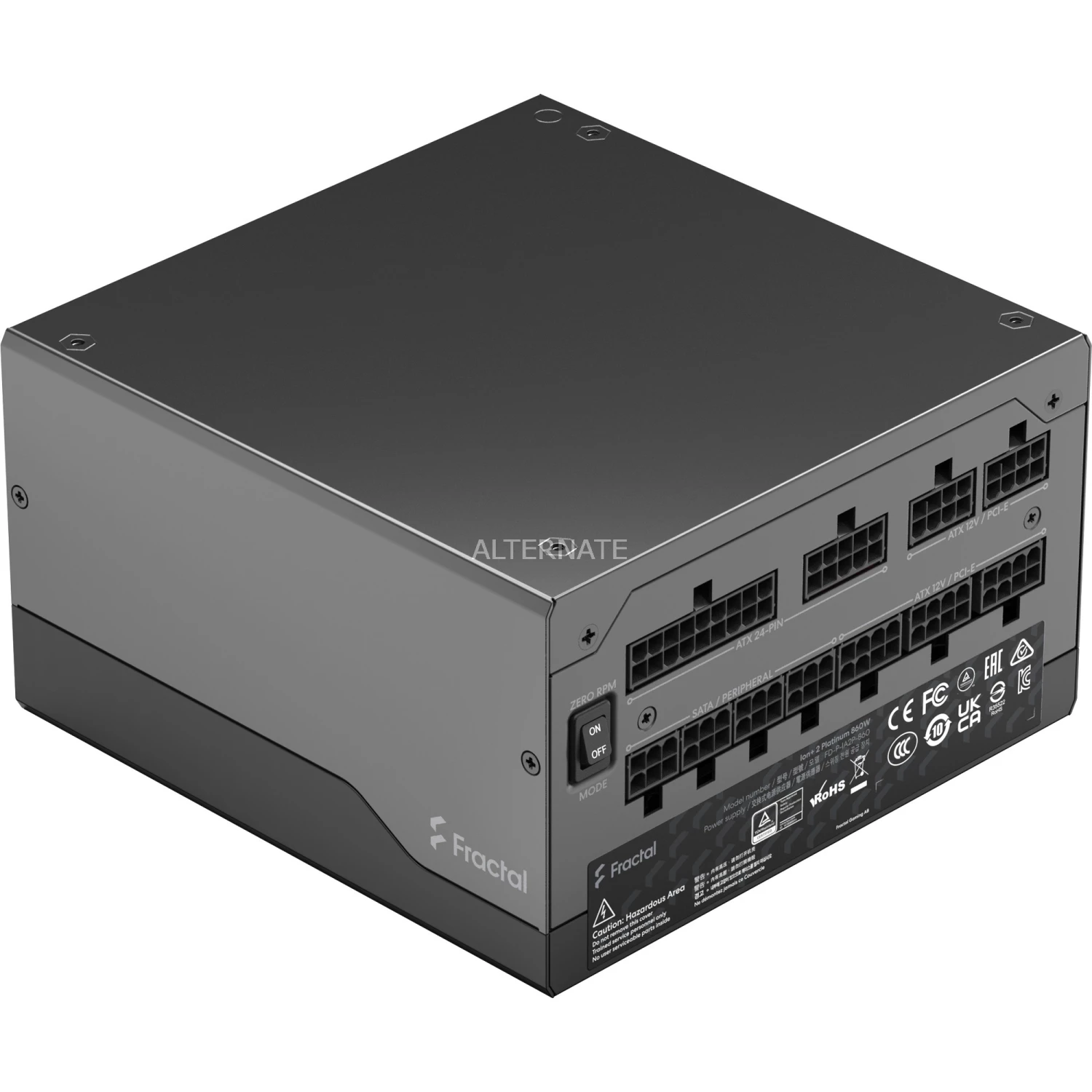 Ab 750 Watt Fractal Design ION+ 2 Platinum 860W, PC-Netzteil (schwarz, 6x PCIe, Kabel-Management, 860 Watt) 8 Ab 750 Watt Fractal Design ION+ 2 Platinum 860W, PC-Netzteil (schwarz, 6x PCIe, Kabel-Management, 860 Watt) – Bild 6