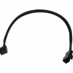 Netzteilkabel Phobya 4Pin PWM Verlängerung, Verlängerungskabel (schwarz, 30 Cm)
