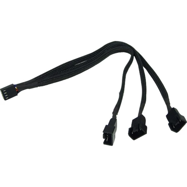 Netzteilkabel Phobya 4Pin PWM Auf 3x 4Pin PWM 30cm, Y-Kabel (schwarz, 30 Cm) 3 Netzteilkabel Phobya 4Pin PWM Auf 3x 4Pin PWM 30cm, Y-Kabel (schwarz, 30 Cm)