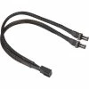 Netzteilkabel Sharkoon 3-Pin Y-Kabel Sleeve 0,20m (schwarz)