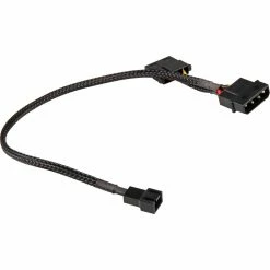 Netzteilkabel Sharkoon Adapter 4-Pin -> 3-Pin (schwarz, 0,30m)