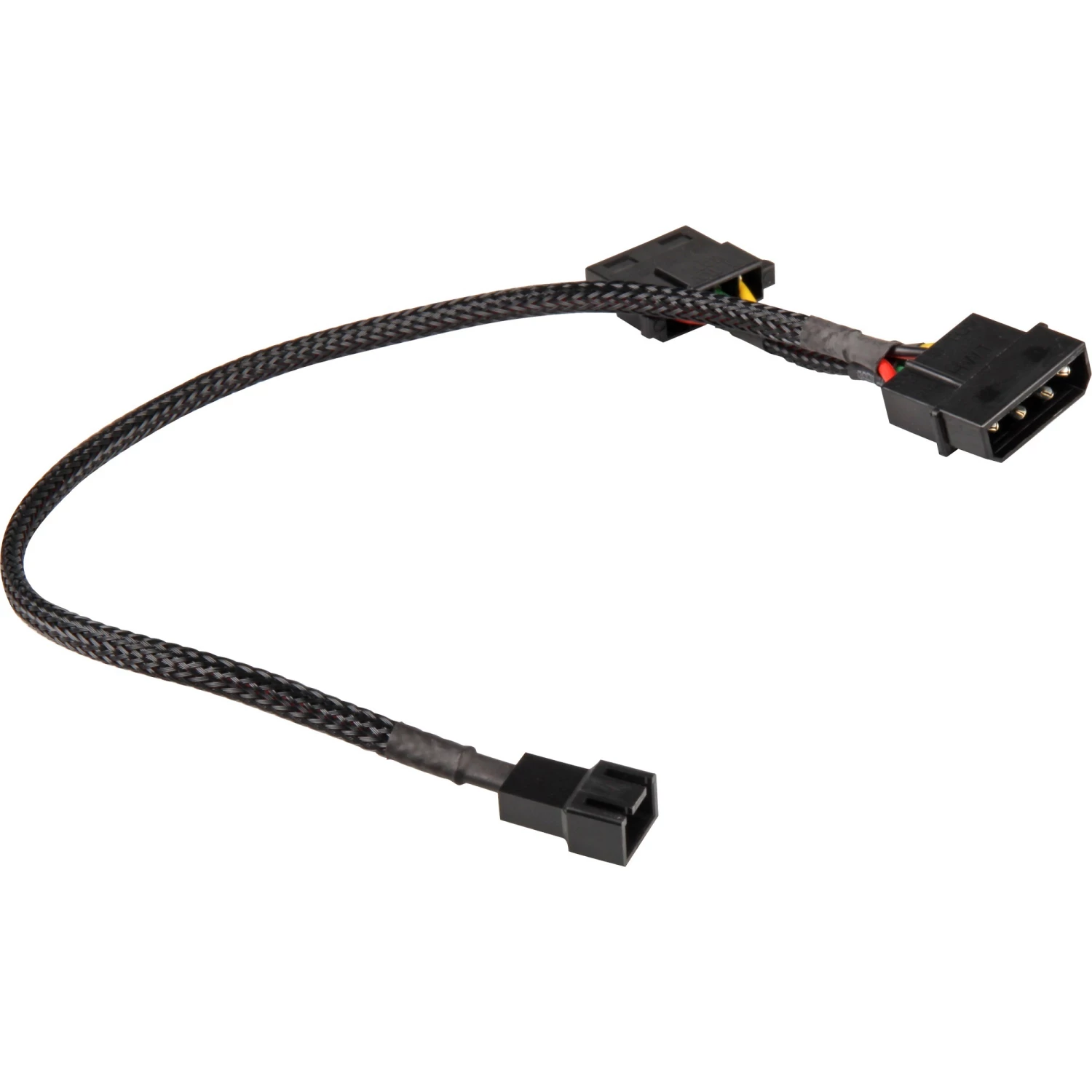 Netzteilkabel Sharkoon Adapter 4-Pin -> 3-Pin (schwarz, 0,30m) 3 Netzteilkabel Sharkoon Adapter 4-Pin -> 3-Pin (schwarz, 0,30m)