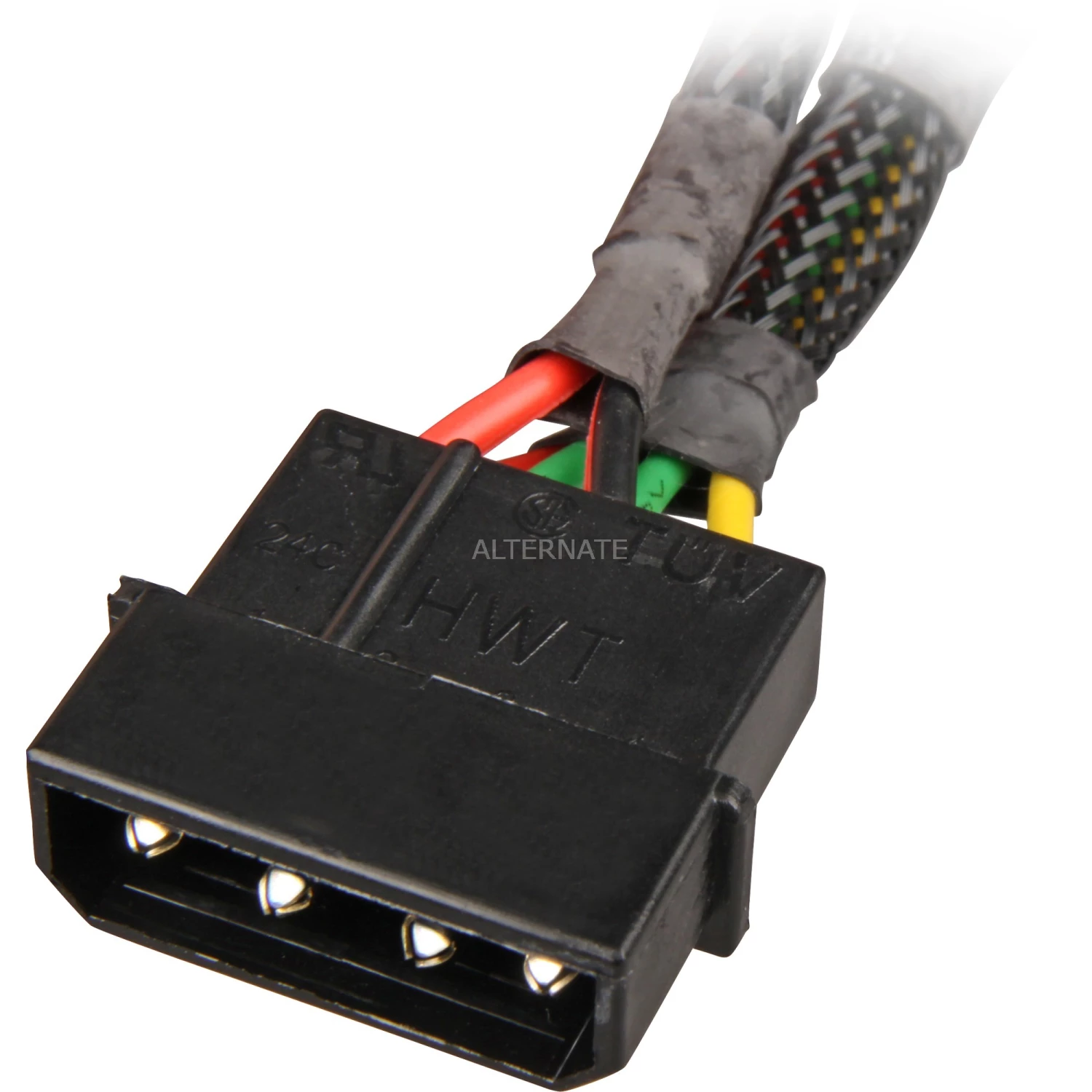 Netzteilkabel Sharkoon Adapter 4-Pin -> 3-Pin (schwarz, 0,30m) 4 Netzteilkabel Sharkoon Adapter 4-Pin -> 3-Pin (schwarz, 0,30m) – Bild 2