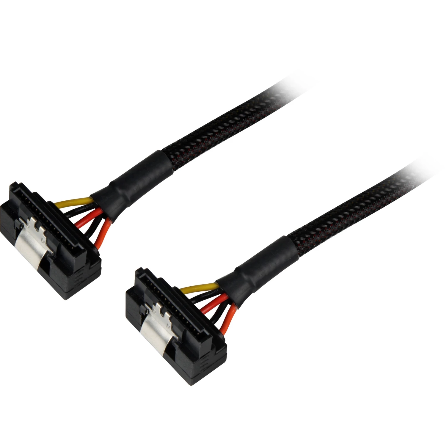 Netzteilkabel Sharkoon SATA Y-Stromkabel 90°, Y-Kabel (schwarz, 20cm, Abgewinkelt) 4 Netzteilkabel Sharkoon SATA Y-Stromkabel 90°, Y-Kabel (schwarz, 20cm, Abgewinkelt) – Bild 2