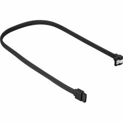Gesleevte Kabel Sharkoon Sata III Kabel 90° Sleeve (schwarz, 60 Cm)