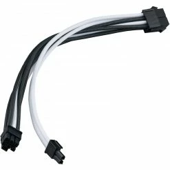 Gesleevte Kabel SilverStone PCIe Verlängerungskabel SST-PP07E-PCIBW (schwarz/weiß, 30cm)