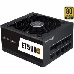 Hardware SilverStone SST-ET500-MG, PC-Netzteil (schwarz, 2x PCIe, Kabel-Management, 500 Watt)
