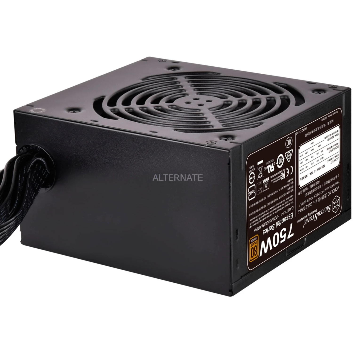 Ab 750 Watt SilverStone SST-ET750-B V1.1 750W, PC-Netzteil (schwarz, 4x PCIe, 750 Watt) 4 Ab 750 Watt SilverStone SST-ET750-B V1.1 750W, PC-Netzteil (schwarz, 4x PCIe, 750 Watt) – Bild 2