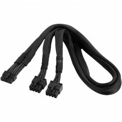 Gesleevte Kabel SilverStone Stromkabel SST-PP12-EPS (schwarz, 55cm)