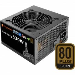 Ab 500 Watt Thermaltake Hamburg 530W, PC-Netzteil (schwarz, 2x PCIe, 530 Watt, Retail)
