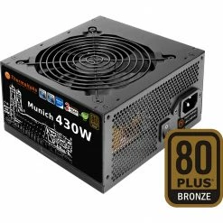 Unter 500 Watt Thermaltake Munich 430W, PC-Netzteil (schwarz, 1x PCIe, 430 Watt, Retail)