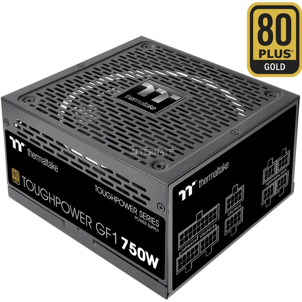 Ab 750 Watt Thermaltake Toughpower GF1 750W, PC-Netzteil (schwarz, 750 Watt) 3 Ab 750 Watt Thermaltake Toughpower GF1 750W, PC-Netzteil (schwarz, 750 Watt)