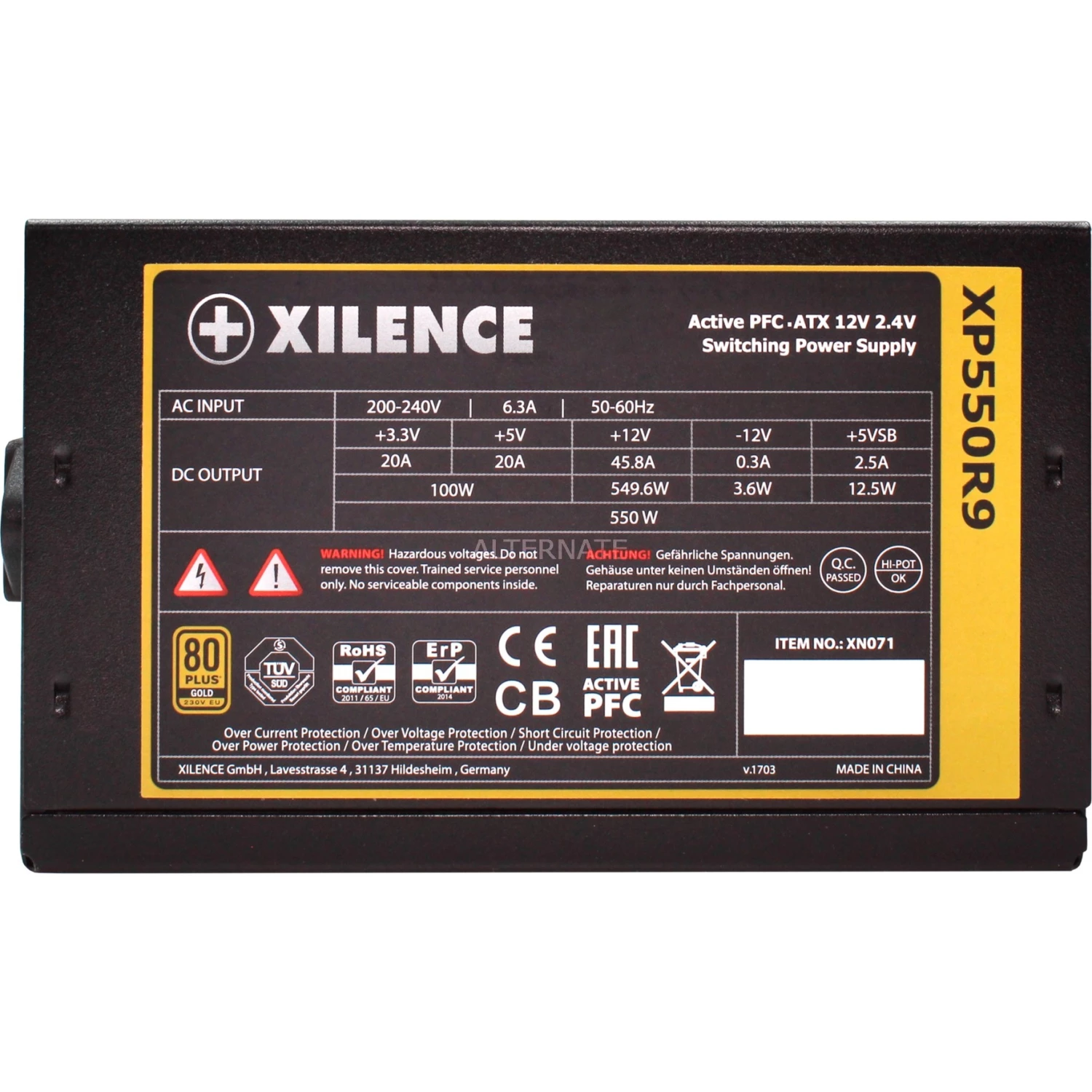 Ab 500 Watt Xilence Performance X 550W, PC-Netzteil (schwarz, 2x PCIe, 550 Watt) 6 Ab 500 Watt Xilence Performance X 550W, PC-Netzteil (schwarz, 2x PCIe, 550 Watt) – Bild 4