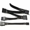 Gesleevte Kabel Be Quiet! 3x S-ATA + 1x HDD / FDD 70cm, Kabel (schwarz)