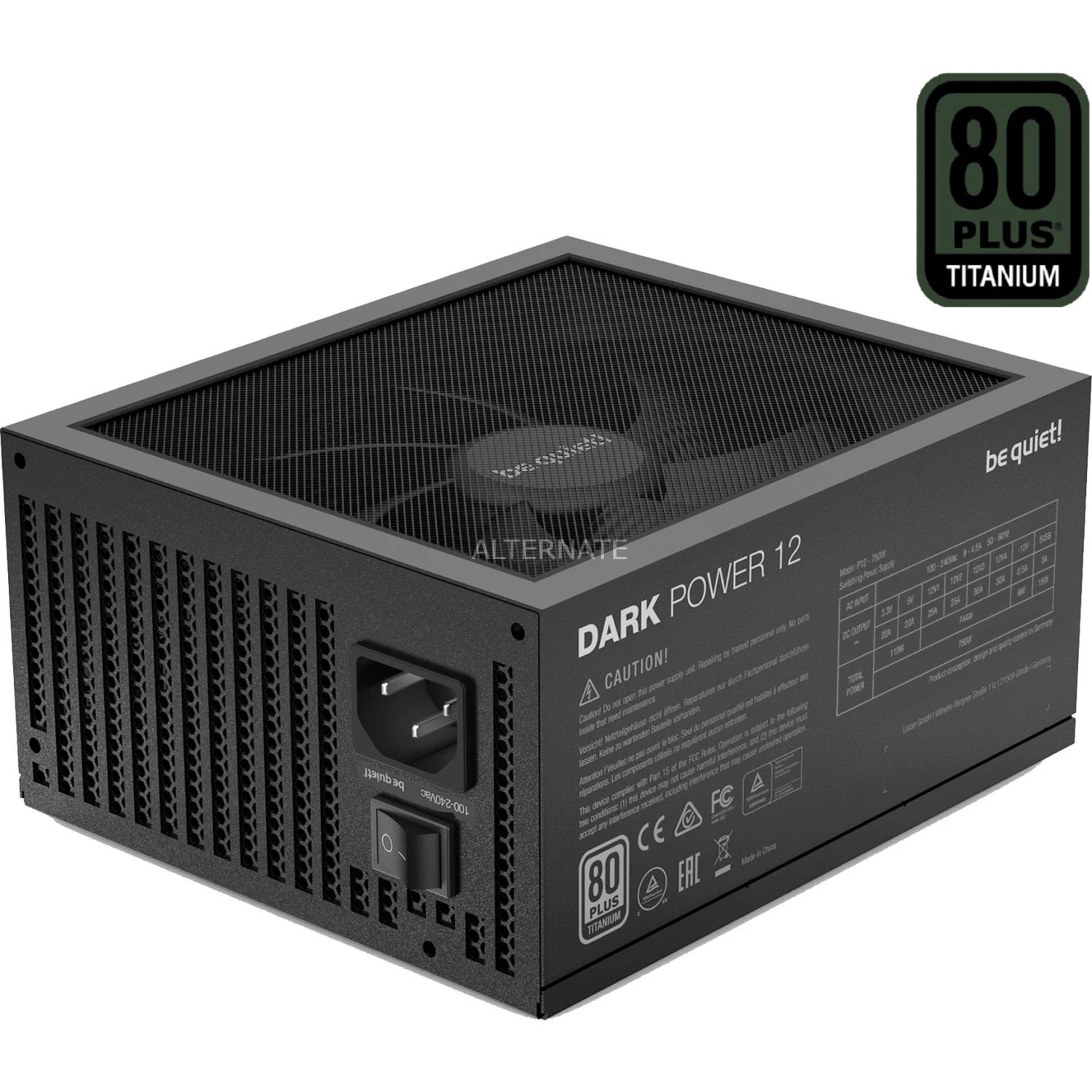 Ab 750 Watt Be Quiet! Dark Power 12 750W, PC-Netzteil (schwarz, 6x PCIe, Kabel-Management, 750 Watt) 3 Ab 750 Watt Be Quiet! Dark Power 12 750W, PC-Netzteil (schwarz, 6x PCIe, Kabel-Management, 750 Watt)