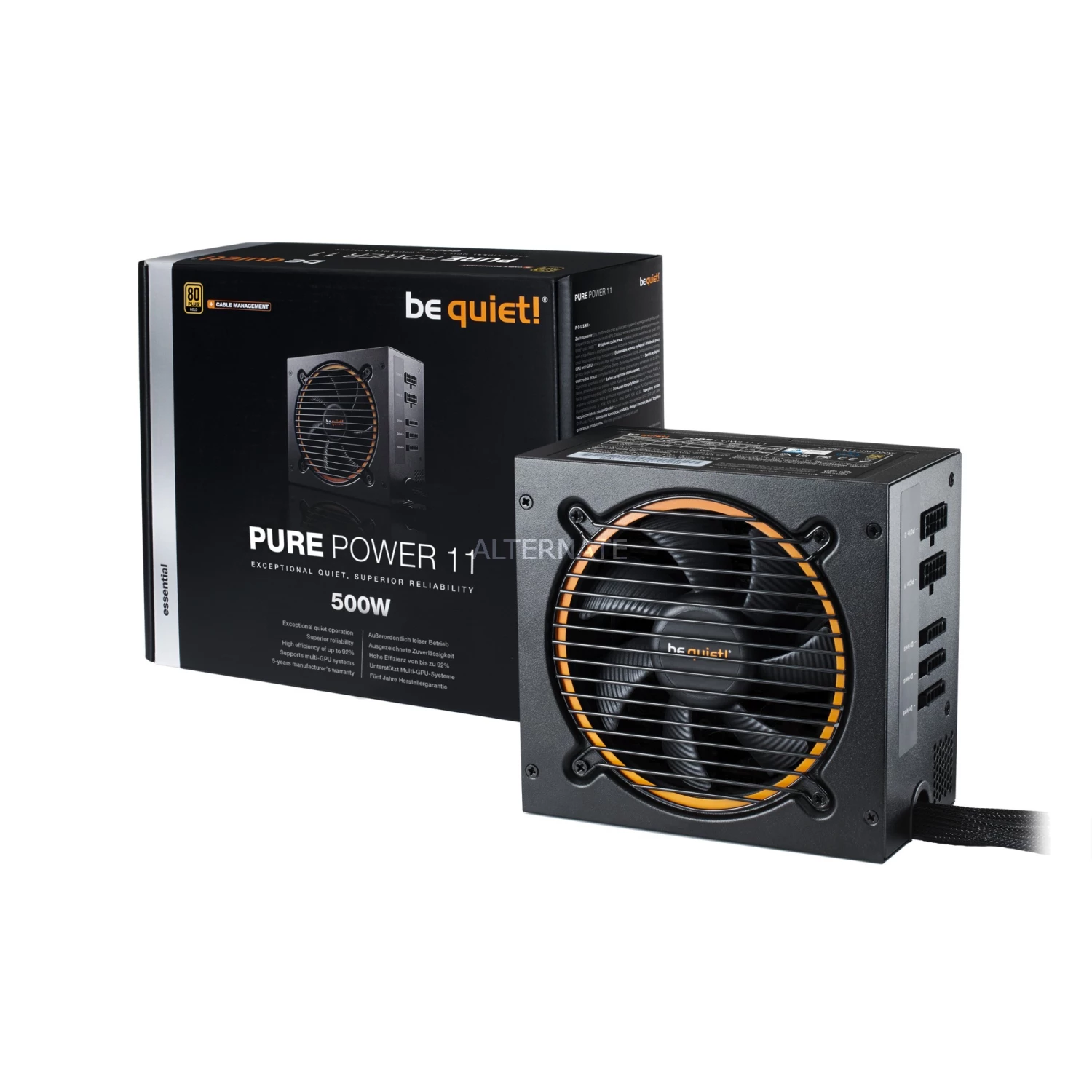 Ab 500 Watt Be Quiet! Pure Power 11 500W CM , PC-Netzteil (schwarz, 2x PCIe, 500 Watt) 5 Ab 500 Watt Be Quiet! Pure Power 11 500W CM , PC-Netzteil (schwarz, 2x PCIe, 500 Watt) – Bild 3